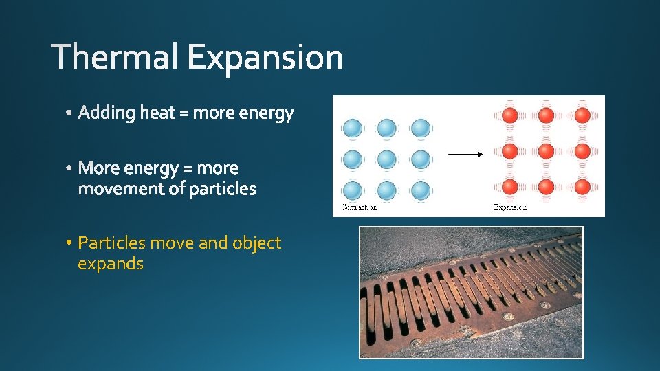  • Particles move and object expands 