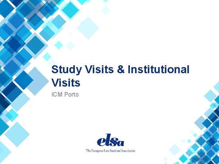 Study Visits & Institutional Visits ICM Porto 