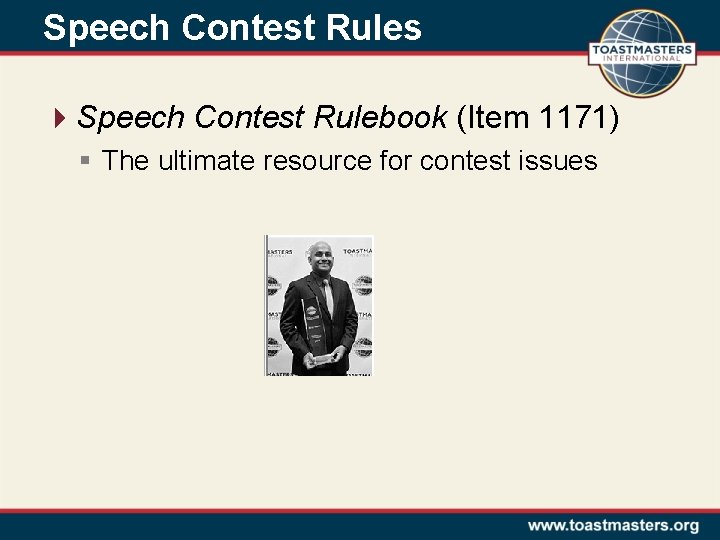 Speech Contest Rules 4 Speech Contest Rulebook (Item 1171) § The ultimate resource for