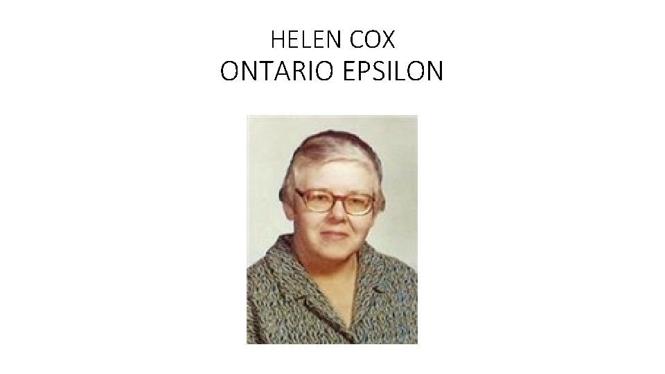 HELEN COX ONTARIO EPSILON 