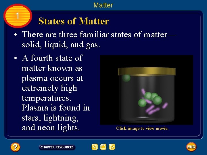 Matter 1 States of Matter • There are three familiar states of matter— solid,