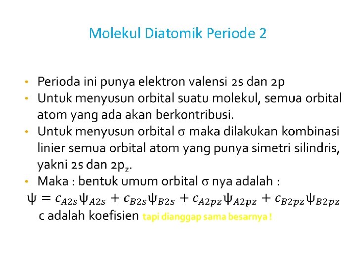 Molekul Diatomik Periode 2 • 