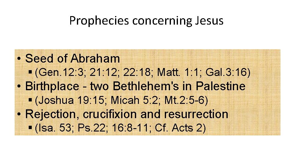 Prophecies concerning Jesus • Seed of Abraham § (Gen. 12: 3; 21: 12; 22: