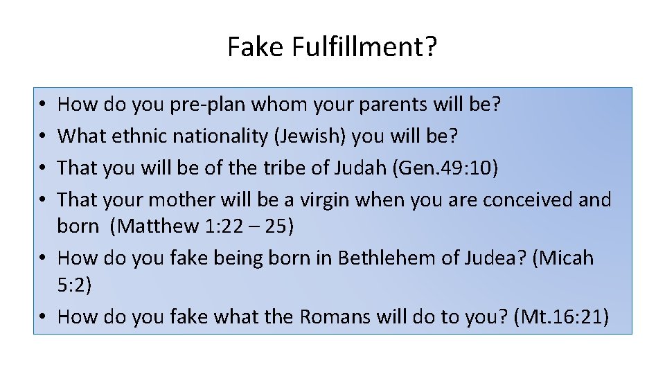 Fake Fulfillment? How do you pre-plan whom your parents will be? What ethnic nationality