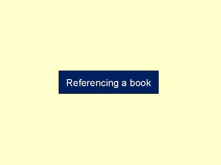 Referencing a book 