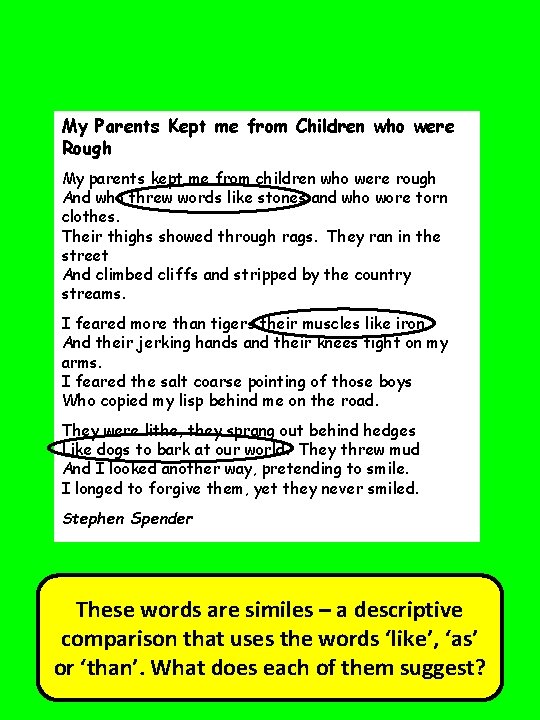 My Parents Kept me from Children who were Rough My parents kept me from