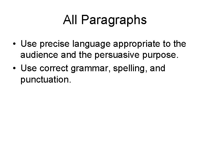 Persuasive Business Letter FIRST View the following slides