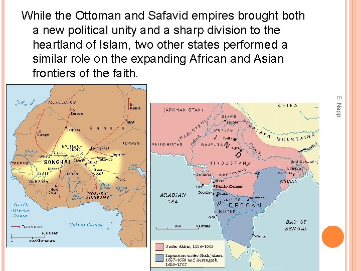 While the Ottoman and Safavid empires brought both a new political unity and a