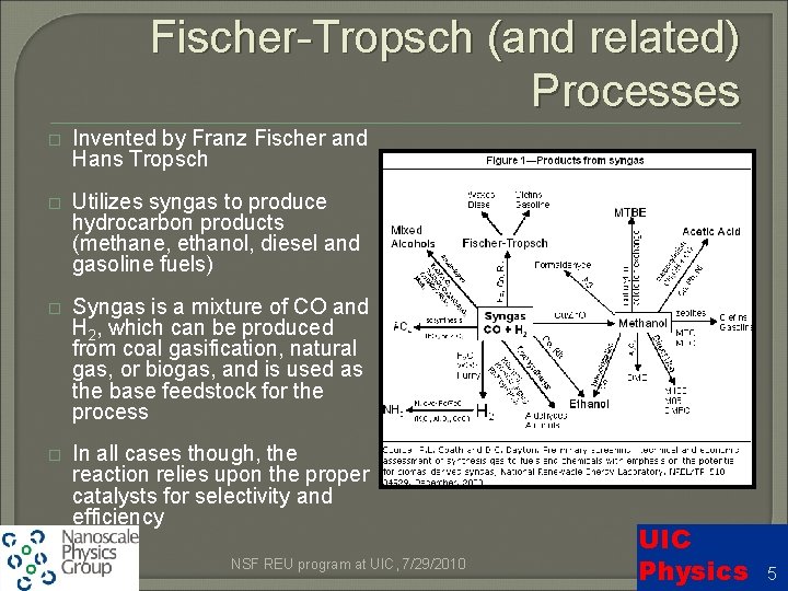 Fischer-Tropsch (and related) Processes � Invented by Franz Fischer and Hans Tropsch � Utilizes