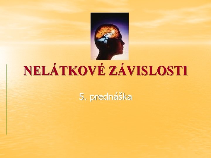 NELÁTKOVÉ ZÁVISLOSTI 5. prednáška 