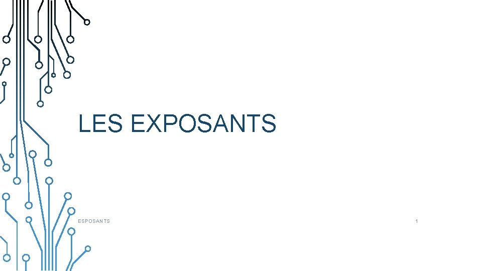 LES EXPOSANTS ESPOSANTS 1 