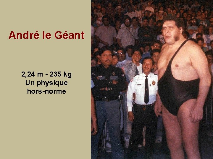 André le Géant 2, 24 m - 235 kg Un physique hors-norme 