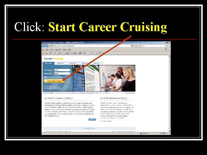 Click: Start Career Cruising 