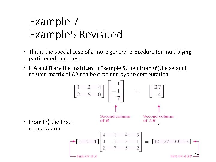 Example 7 Example 5 Revisited • This is the special case of a more Example 7 Example 5 Revisited • This is the special case of a more