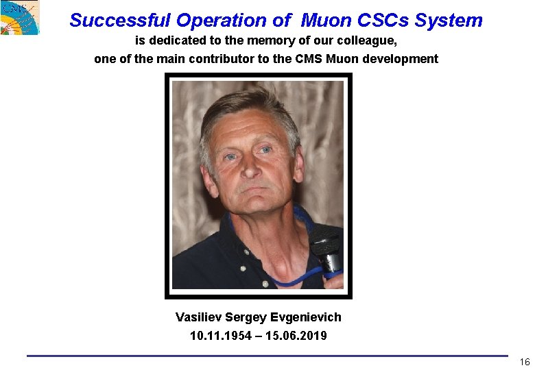 Successful Operation of Muon CSCs System is dedicated to the memory of our colleague,