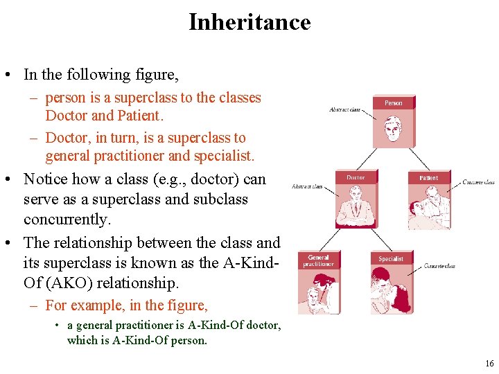 Inheritance • In the following figure, – person is a superclass to the classes