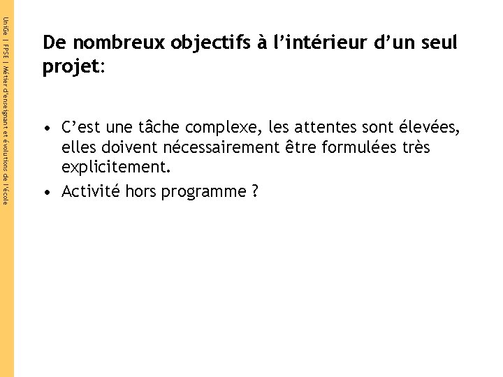 Uni. Ge | FPSE | Pratiques pédagogiques Uni. Ge | FPSE | Métier d’enseignant