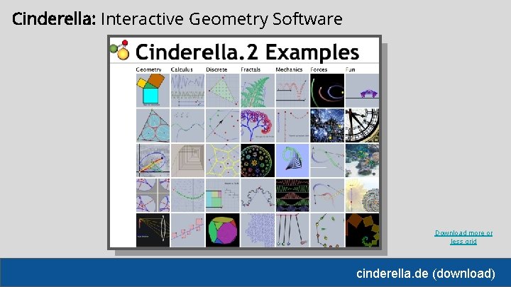 Cinderella: Interactive Geometry Software Download more or less grid cinderella. de (download) 