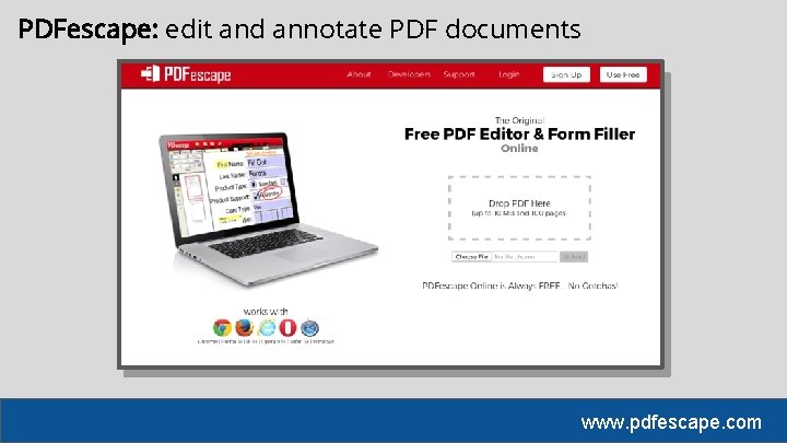 PDFescape: edit and annotate PDF documents www. pdfescape. com 