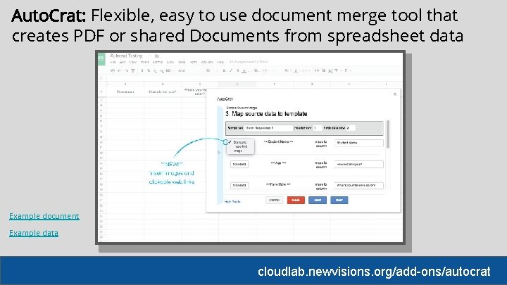Auto. Crat: Flexible, easy to use document merge tool that creates PDF or shared