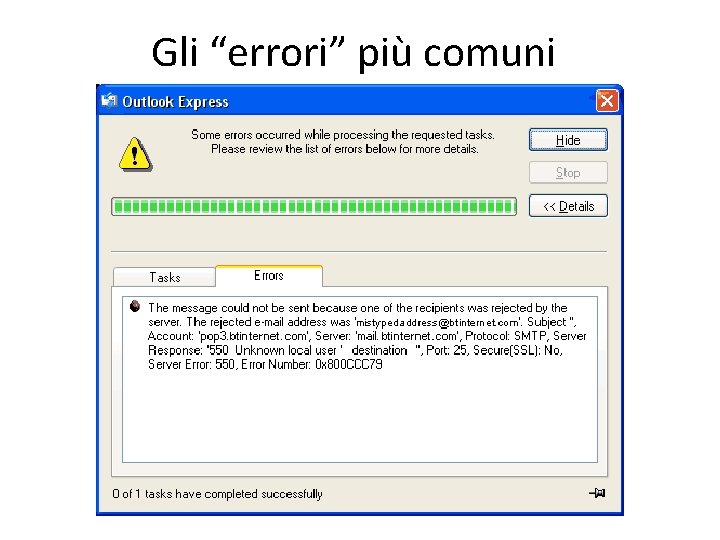 Gli “errori” più comuni 