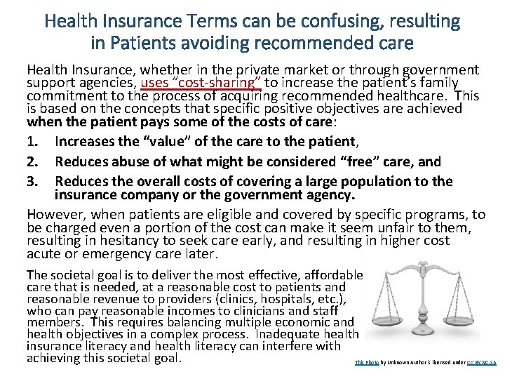 Health Insurance Terms can be confusing, resulting in Patients avoiding recommended care Health Insurance,