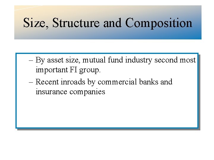 Size, Structure and Composition – By asset size, mutual fund industry second most important
