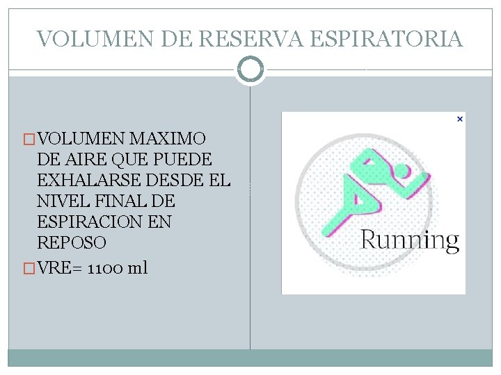 VOLUMEN DE RESERVA ESPIRATORIA �VOLUMEN MAXIMO DE AIRE QUE PUEDE EXHALARSE DESDE EL NIVEL