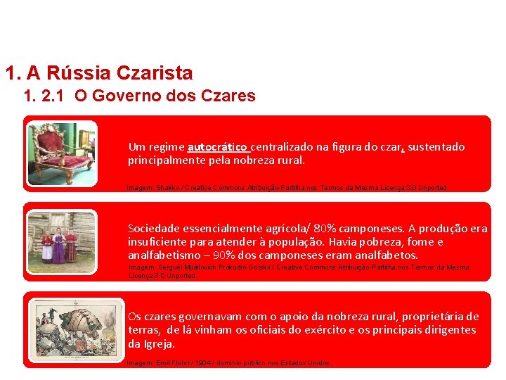 HISTÓRIA, 9º Ano do Ensino Fundamental Revolução Russa 1. A Rússia Czarista 1. 2.