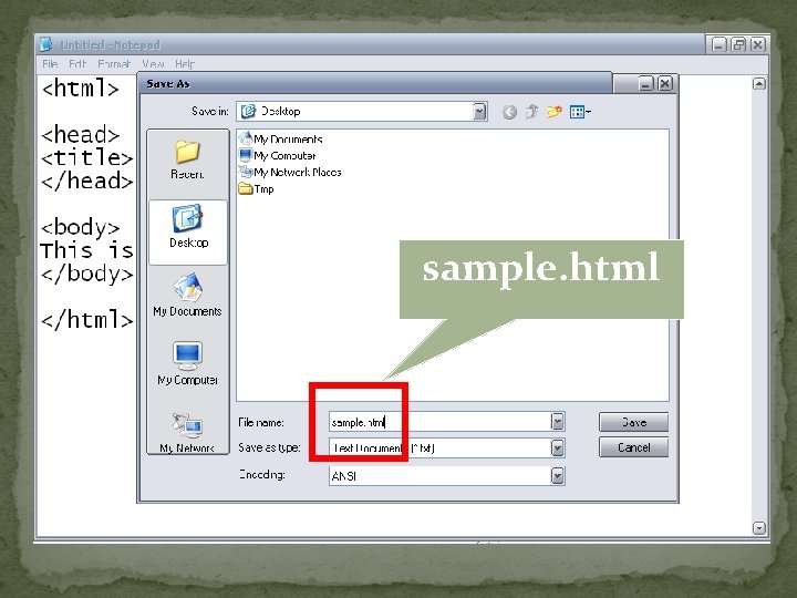 sample. html 