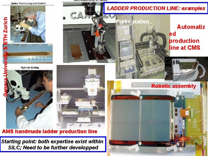 Geneva University & ETH Zurich LADDER PRODUCTION LINE: examples AMS handmade ladder production line