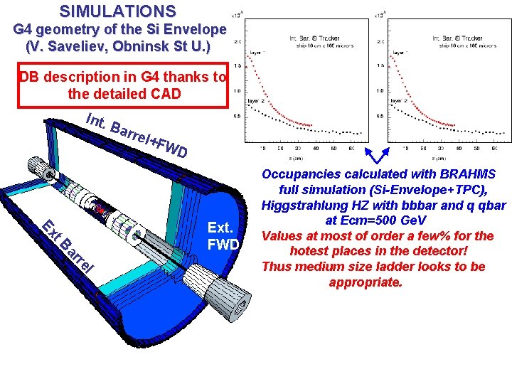 SIMULATIONS G 4 geometry of the Si Envelope (V. Saveliev, Obninsk St U. )