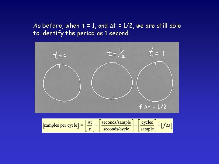 As before, when = 1, and t = 1/2, we are still able to