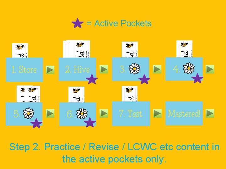 = Active Pockets Step 2. Practice / Revise / LCWC etc content in the