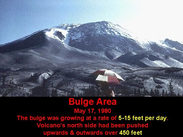 Bulge Area May 17, 1980 The bulge was growing at a rate of 5