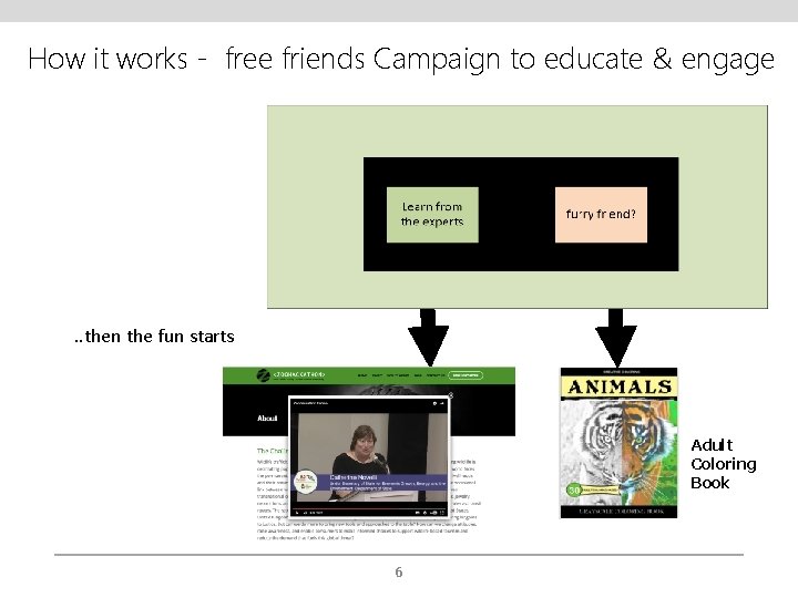 How it works - free friends Campaign to educate & engage . . then