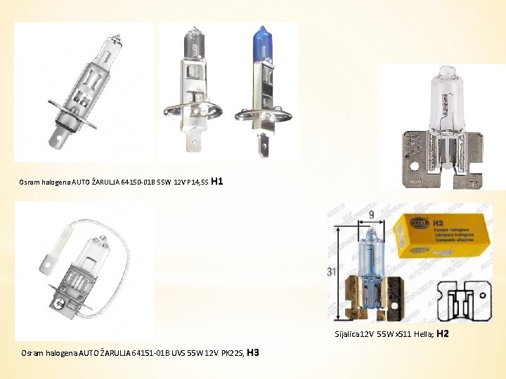 Osram halogena AUTO ŽARULJA 64150 -01 B 55 W 12 V P 14, 5