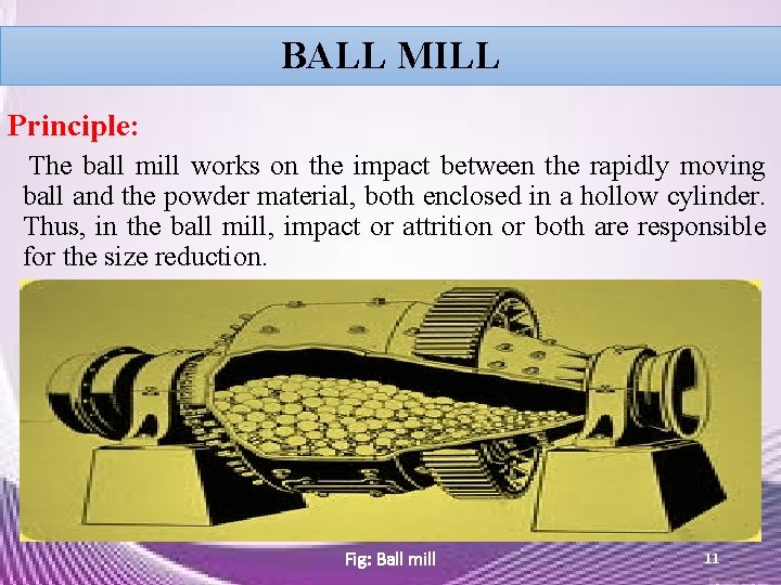 BALL MILL Principle: The ball mill works on the impact between the rapidly moving BALL MILL Principle: The ball mill works on the impact between the rapidly moving