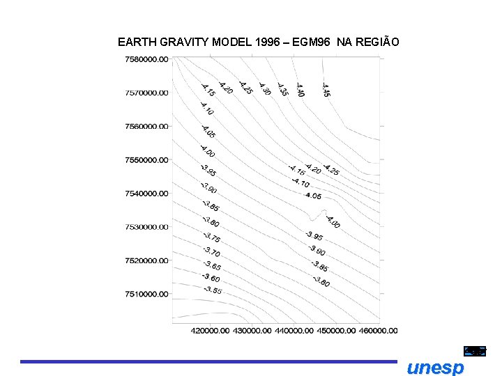 EARTH GRAVITY MODEL 1996 – EGM 96 NA REGIÃO unesp 