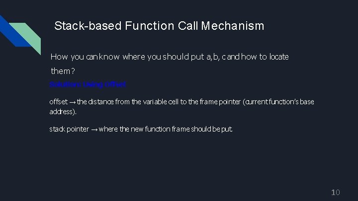 Stack-based Function Call Mechanism How you can know where you should put a, b,