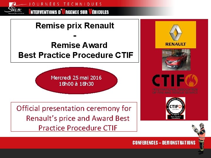 Remise prix Renault Remise Award Best Practice Procedure CTIF Mercredi 25 mai 2016 18