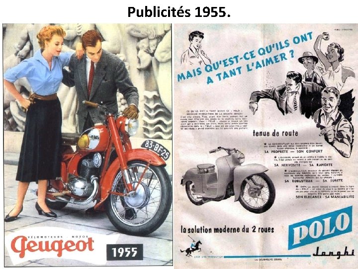 Publicités 1955. 