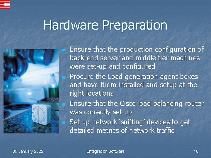 Hardware Preparation n n 09 January 2022 Ensure that the production configuration of back-end