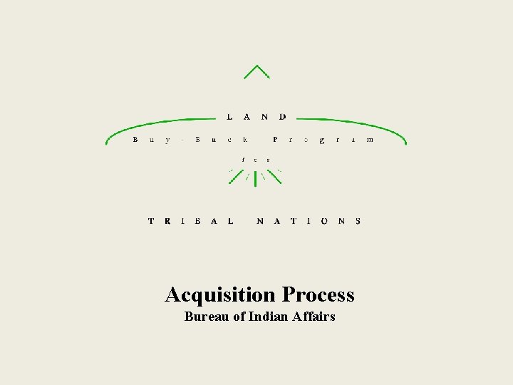 Acquisition Process Bureau of Indian Affairs 