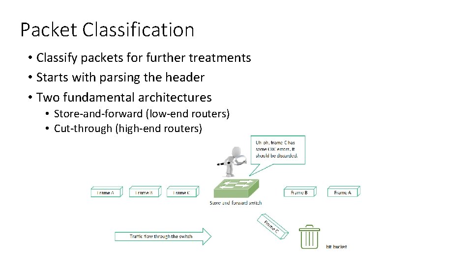Packet Classification Chapter 5 Packet Processing Objectives Already reviewed various