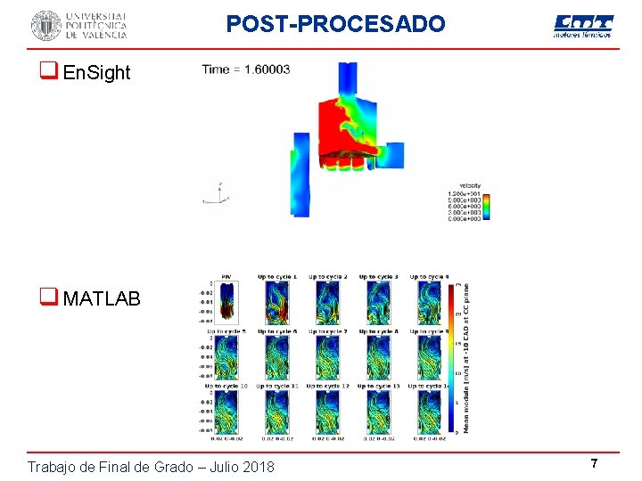 POST-PROCESADO q En. Sight q MATLAB CMT-Convergent Science July 2017 Trabajo de Final de