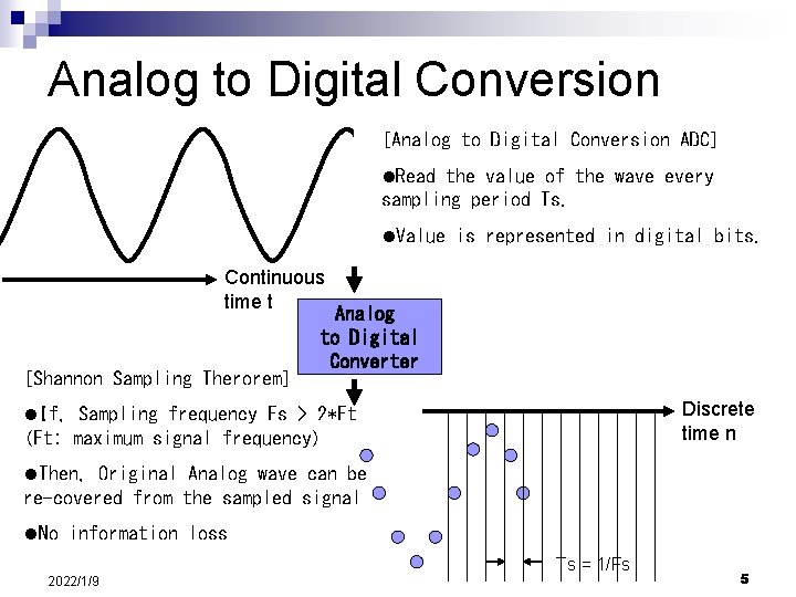 Analog to Digital Conversion [Analog to Digital Conversion ADC] l. Read the value of