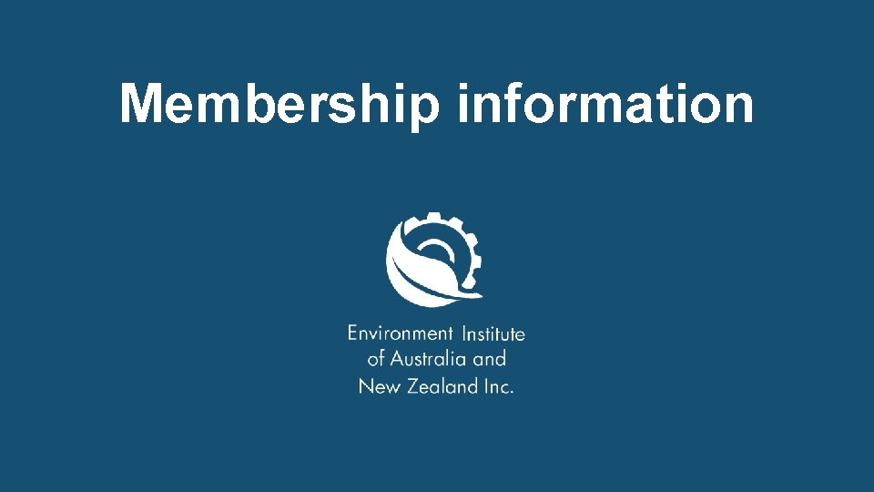 Membership information 