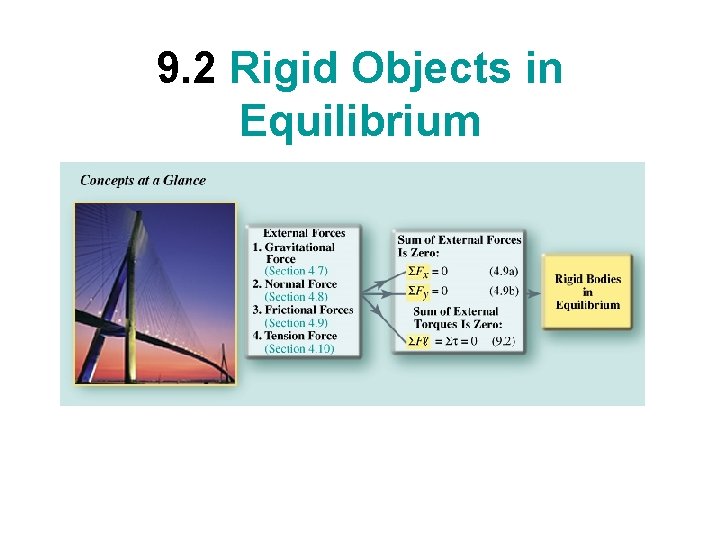 9. 2 Rigid Objects in Equilibrium 