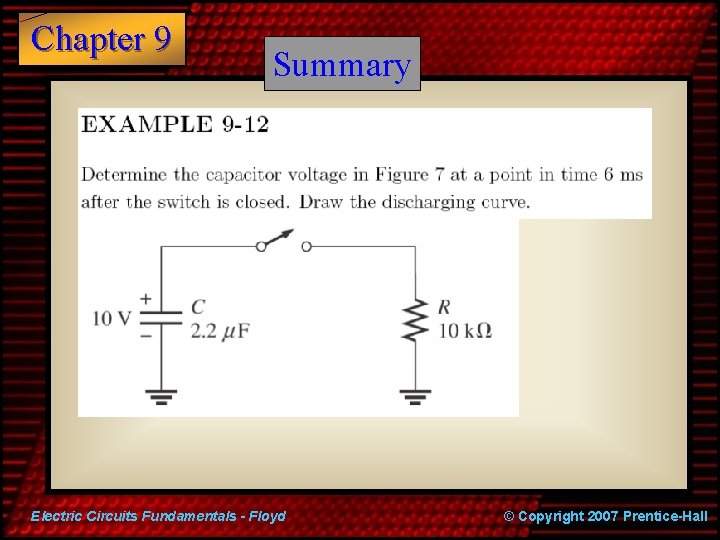 Chapter 9 Summary Electric Circuits Fundamentals - Floyd © Copyright 2007 Prentice-Hall 